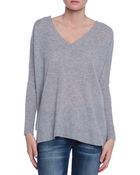 Subtle Luxury Double V-Sweater - Lyst