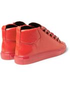 Balenciaga Arena Creasedleather Sneakers - Lyst