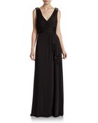 Calvin Klein V-neck Embellished Gown - Lyst