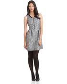 Kensie Fit And Flare Zip Dress - Lyst