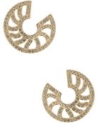 Nadri Pave Open Circle Earrings - Lyst