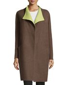 Lafayette 148 New York Asymmetric-Collar Coat - Lyst