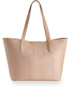 Gigi New York Teddie Python-Embossed Tote - Lyst