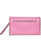 Valentino Rockstud Leather Clutch Bag - Lyst