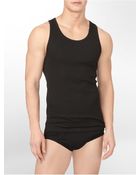 Calvin Klein Cotton Classic 3 Pack Ribbed Tank Top - Lyst