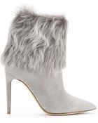 Ralph Lauren Shearling-Cuff Tania Bootie - Lyst