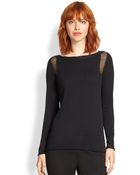 Lafayette 148 New York Sheerdetail Top - Lyst