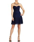 BCBGMAXAZRIA Cocco Strapless Tiered Dress - Lyst