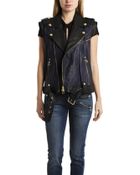 Balmain Leather Vest - Lyst