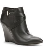 Ann Taylor Edna Leather Wedge Booties - Lyst