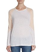 David Lerner Colorblock Longsleeve Top - Lyst