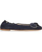 See By Chloé Bow-Embellished Suede Ballet Flats - Lyst