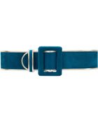 Oscar de la Renta Suede Buckle Waist Belt - Lyst