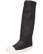 Rick Owens Womens Tall Shearling Boot Black - Lyst