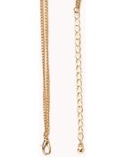 Forever 21 Dimpled Geo Pendant Necklace - Lyst