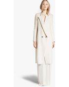 Halston Cutaway Wool Coat - Lyst