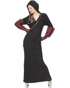 Jean Paul Gaultier Hooded Viscose Jersey Dress - Lyst