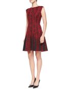 Tadashi Shoji Sleeveless Seamed Cocktail Dress - Lyst