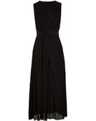 Karen Millen Draped Jersey Full Dress - Lyst