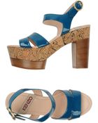 Kenzo Platform Sandals - Lyst