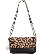 DKNY Haircalf Small Flap Crossbody - Lyst