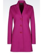 Emporio Armani Coat In Neoprene - Lyst