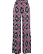 Temperley London Miri Printed Silk Wide-Leg Pants - Lyst