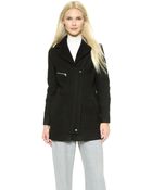 Whistles Eliot Bonded Biker Coat - Black - Lyst