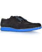 D’acquasparta Black Suede Oxford W/ Light Blue Rubber Sole - Lyst