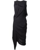 McQ by Alexander McQueen Sleeveless Fringe Wrap Dress - Lyst