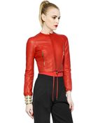 DSquared2 Nappa Leather Jacket - Lyst
