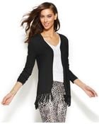 Inc International Concepts Fringed Open-Front Cardigan - Lyst