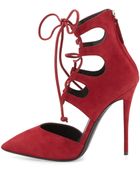 Giuseppe Zanotti Suede Lace Up Pump - Lyst