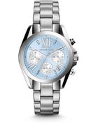 Michael Kors Bradshaw Blue-Dial Silver-Tone Watch - Lyst