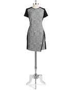 Shoshanna Asymmetrical Wrap Sheath Dress - Lyst