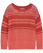 Elizabeth And James Open-Knit Linen And Cotton-Blend Sweater - Lyst