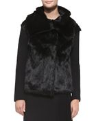 Nanette Lepore Fur Ribbed Knit Jacket - Lyst