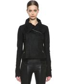 Rick Owens Classic Biker Leather Jacket - Lyst