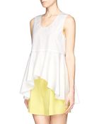 Chloé Waterfall Ruffle Peplum Top - Lyst