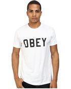Obey Collegiate Premium Basic Tees - Lyst