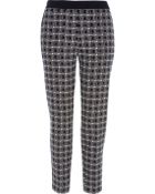 River Island Black Check Jacquard Trousers - Lyst