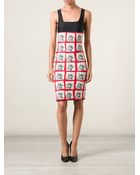 Fausto Puglisi Statue Of Liberty Printed Fitted Dress - Lyst