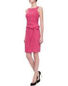 J. Mendel Sleeveless Asymmetric Peplum Dress - Lyst