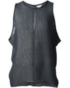 Helmut Lang Side Drop Sheer Top - Lyst