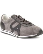 Armani Jeans Logo Suede Sneakers - Lyst