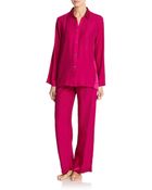 Donna Karan New York Glamour Silk Pajama Set - Lyst