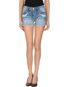 Current/Elliott Denim Shorts - Lyst