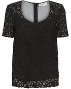 Burberry London Floral Lace Top - Lyst