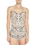 Natori Boudoir Floral-Lace Cami & Tanga - Lyst
