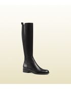 Gucci Leather Knee Boot - Lyst